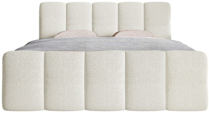 Boxspringbed Manitoba - Bouclé stof - 180 x 200 cm - Crème