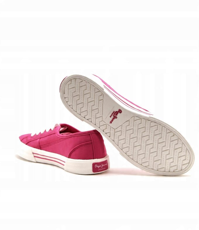 Pepe Jeans Sneakers Dames Vetersluiting Roze Materiaal 36 Awe beige