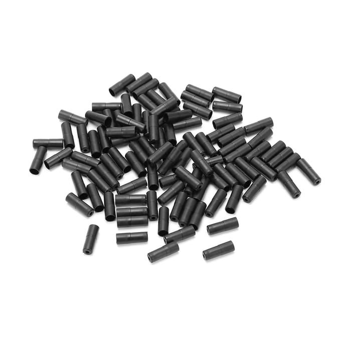 100 stuks Remkabel Einden Zwarte Plastic Behuizing Aderhuls Fietskabel Eindkappen voor 5mm Diameter Rem black