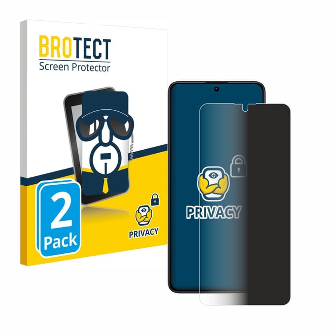 BROTECT - privacy screenprotector voor Xiaomi Redmi Note 13 Pro 4G - Folie Beschermfolie Blauwlichtfilter 2 Stuks