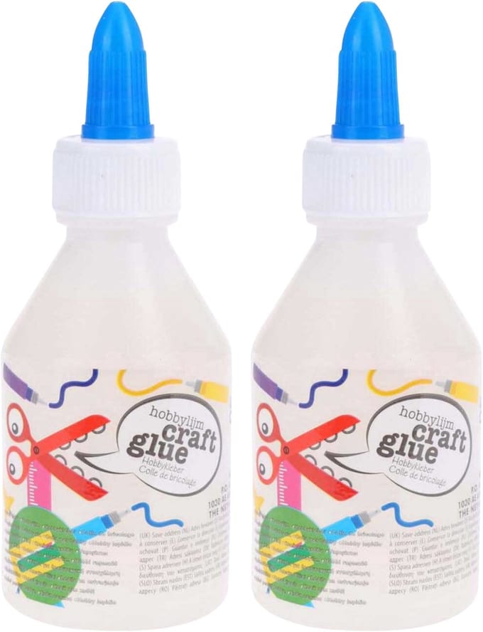 Topwrite Hobby lijm - 2x - 100 ml - transparant - snel drogend - met doseerdop - kindvriendelijk