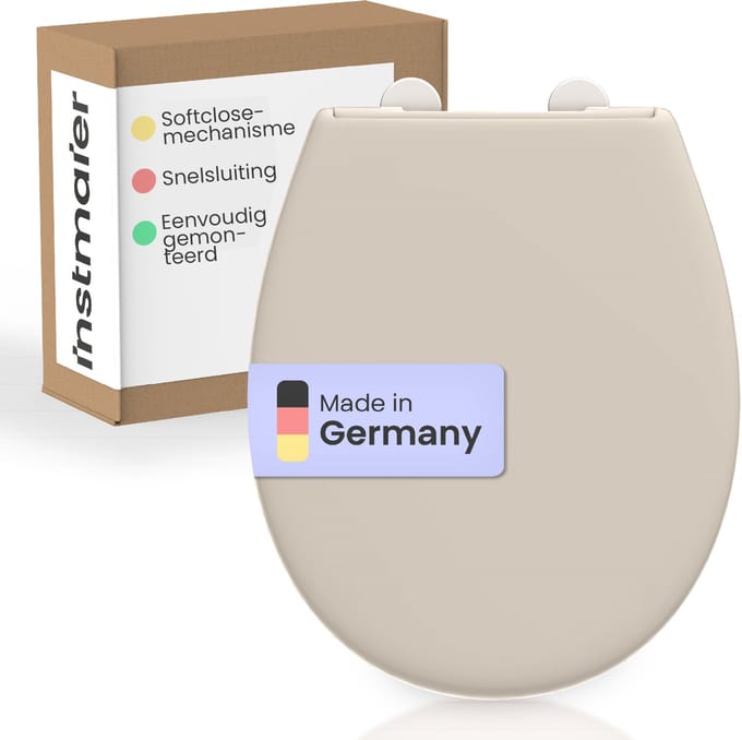 instmaier Alma - toiletzitting - Made in Germany - duroplast - ovale vorm - Pergamon Wit