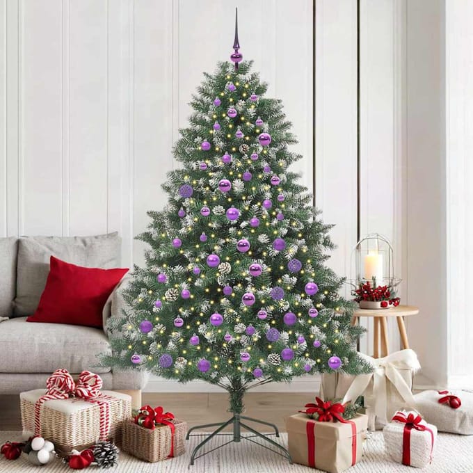 vidaXL - Kunstkerstboom - Groen - 180 - cm - PVC - en - Plastic - en - Staal