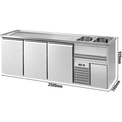 GGM Gastro Biertheke Premium PLUS - 2500x700mm - 3 Türen