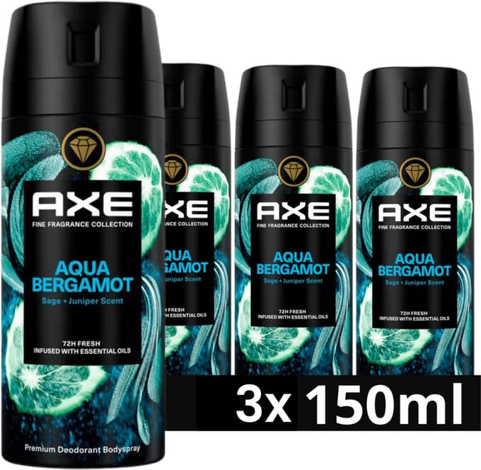 Axe - Deodorant - Spray - Aqua Bergamot - 150ml x 3