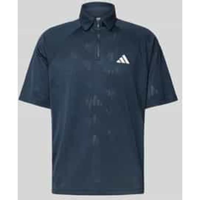Regular fit poloshirt met logo en ritssluiting