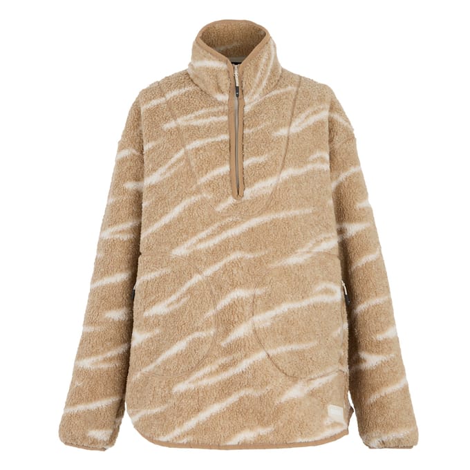 Regatta Dames/Dames Frankie Abstract Borg Half Zip Fleece Jas (Zacht taupe/moza)