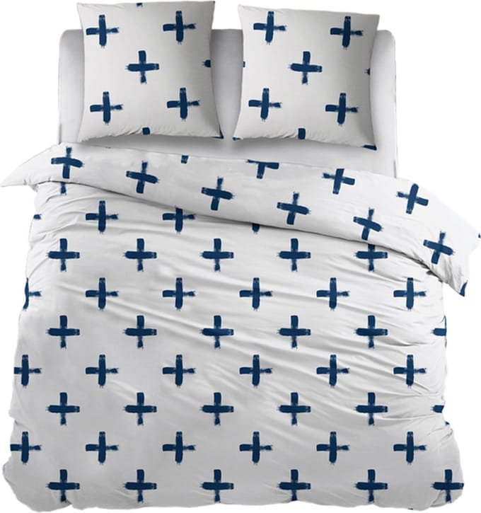 Snoozing Aida Dekbedovertrek - Extra breed - 260x200/220 cm - Blauw