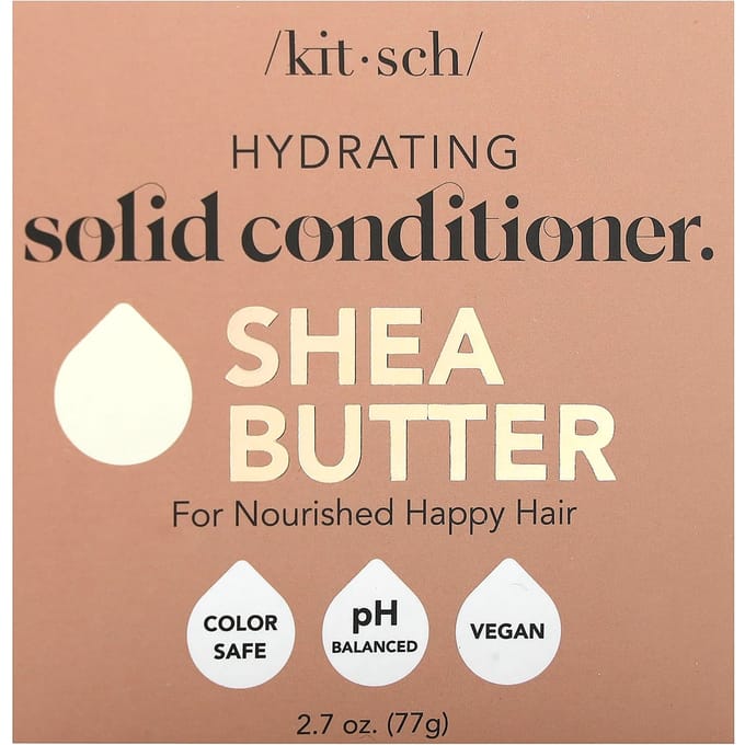 Kitsch, Hydrating Solid Conditioner, Shea Butter, Sweetened Pumpkin and Shea, 1 Pack, 2.7 oz (77 g) beige
