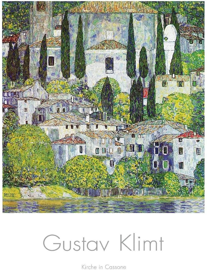 Kunstdruk Gustav Klimt - Kirche in Cassone 70x100cm