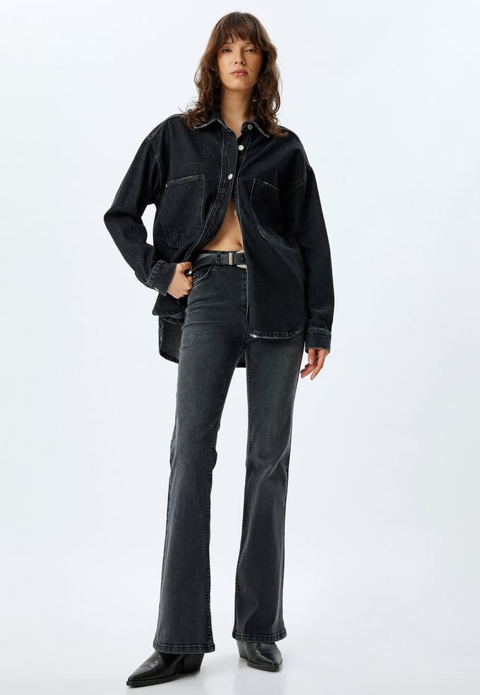 Hoge taille Flare Jeansbroek