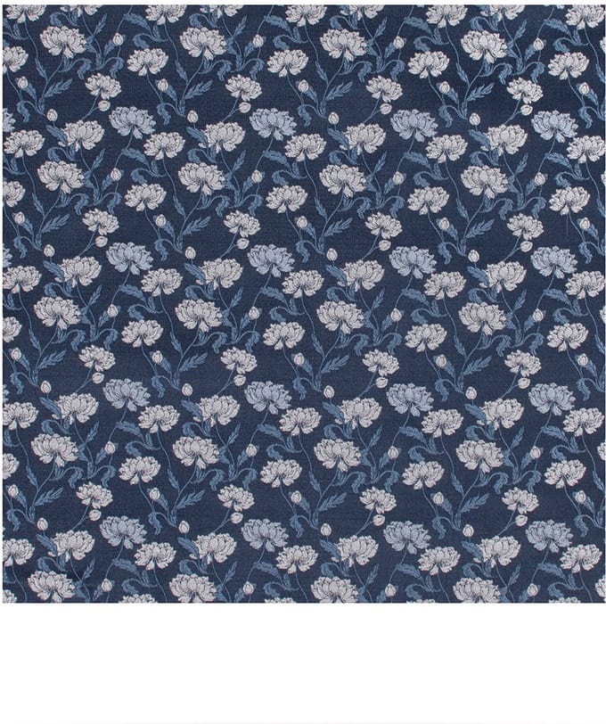 TRESANTI | ENRICH | Zijden pochet pioenRozen | Blauw