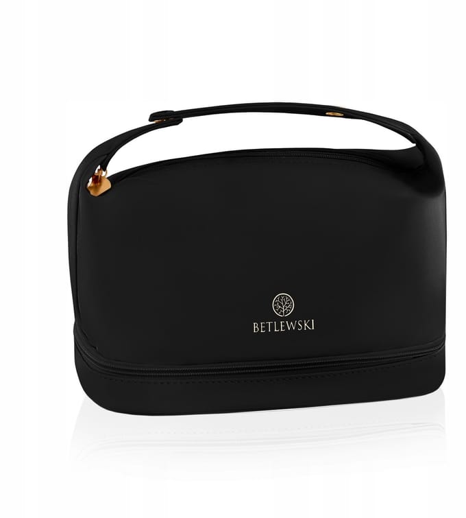 Cosmetische tas met handvat zwart MELLOW