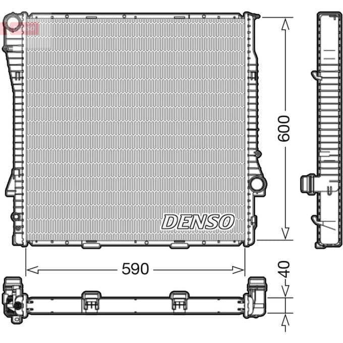 Radiator, motorkoeling DENSO DRM05112