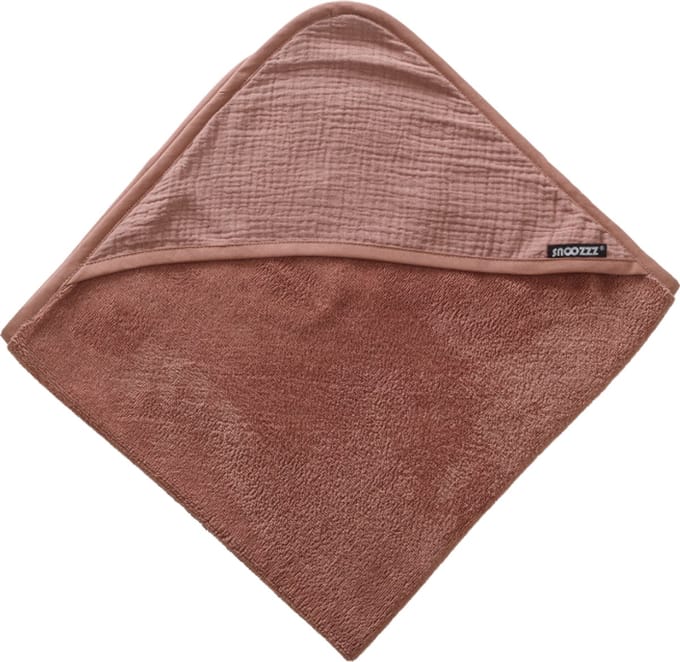 Snoozzz Badcape - 100% Badstof Katoen - 75x75 cm - Chestnut