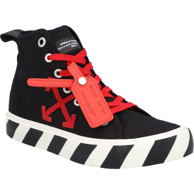 OFF-WHITE Vulcanized Hi Zwart Rood Canvas