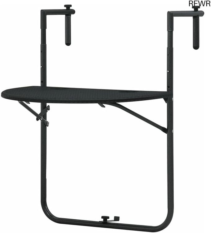 RFWR® Inklapbare Hangende Balkontafel voor Balkon - Ruimtebesparend en Weerbestendig