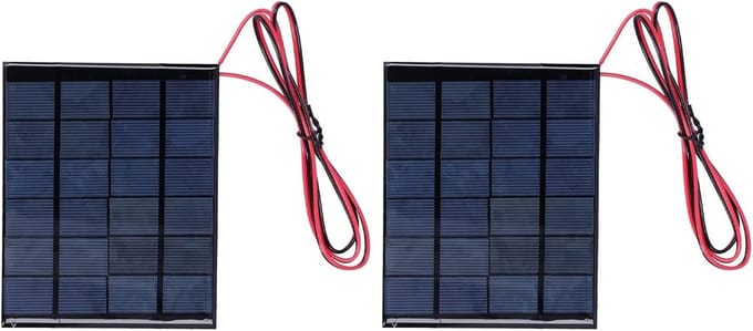 Zonne-energie Modules - Mini Zonnepanelen - Experimenteel Gebruik - Met 100cm Kabel - 136 x 110 mm