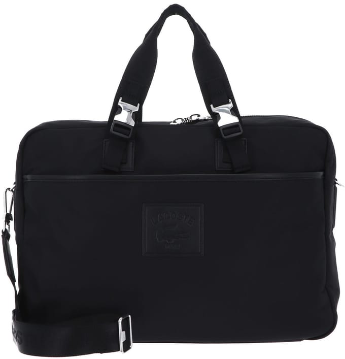 LACOSTE business tas schoudertas met laptopvak Lacoste Classics Computer Bag Noir zwart