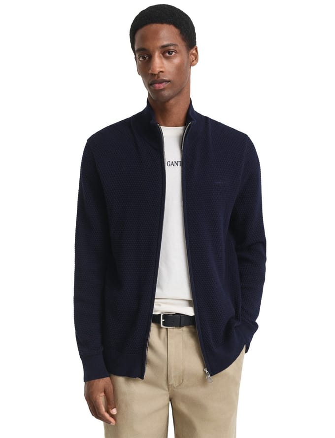Gant vest donkerblauw