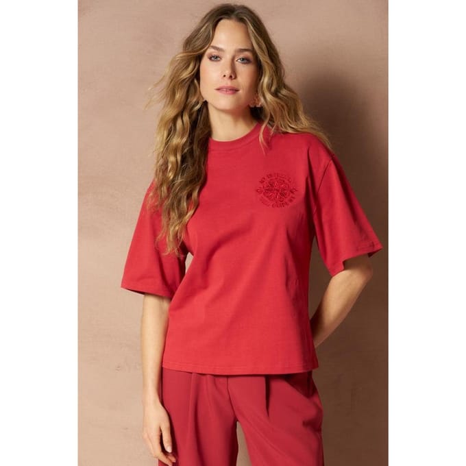 T-shirt Imma - Boxy Regular | Brick Red