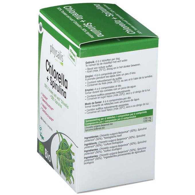 Physalis® Chlorella + Spirulina Bio 200 Tabletten