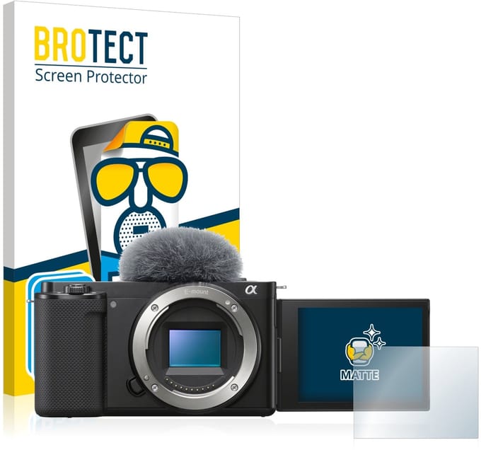 BROTECT - Screenprotector voor Sony Alpha ZV-E10 - Folie Beschermfolie matte 2 Stuks