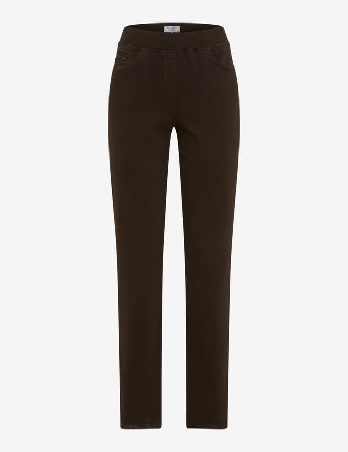 Raphaela by Brax Dames Jeans  Style CARINA DARK CHOCOLATE, denim donkerbruin, maat 48