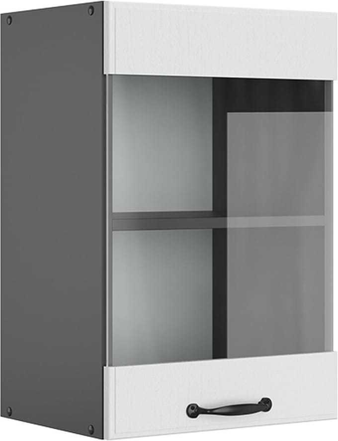 Vicco R-Line Glazen keukenkast – 40 cm Wit Landhuis