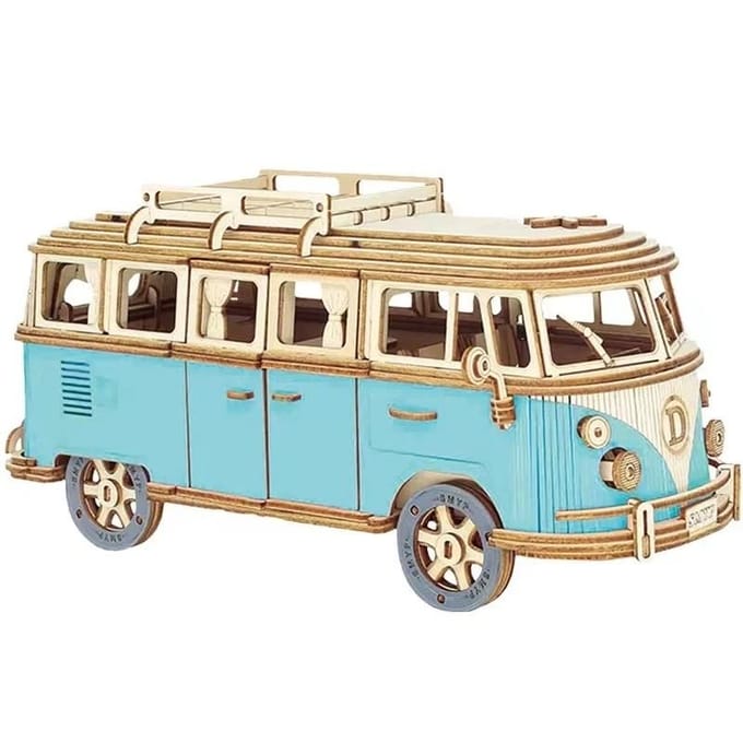 Puzzel 3D Houten Model Auto Volkswagen Vw T1