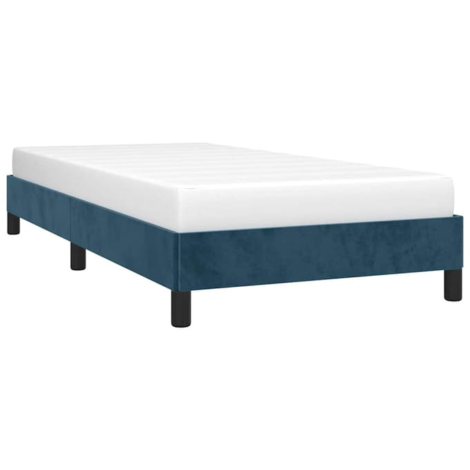 vidaXL - Bedframe - zonder - matras - 80x200 - cm - fluweel - donkerblauw