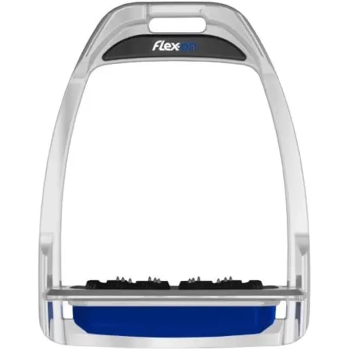 Platte Ultra Grip Stirrup Zwart/Zwart/Blauw Flex-On Hunter H