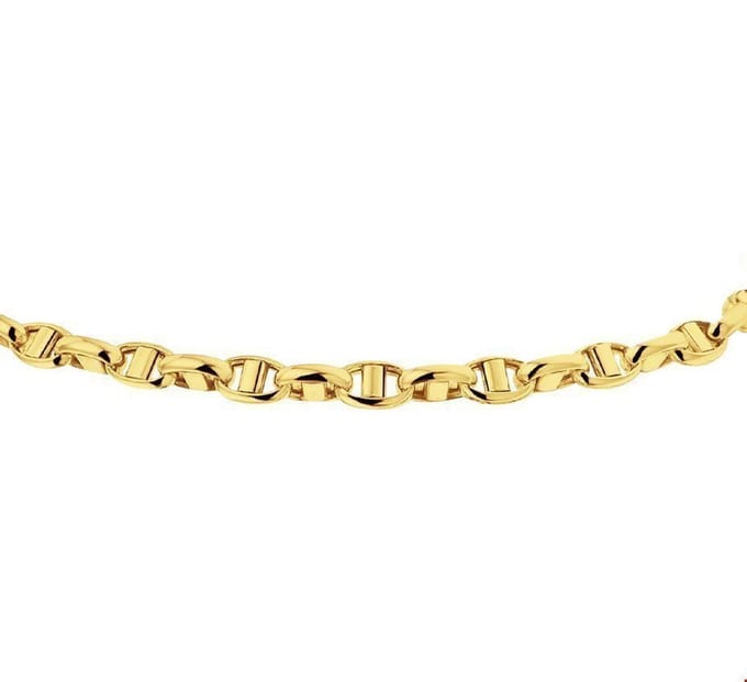 The Jewelry Collection Ketting Anker 3,5 mm 45 cm - Geelgoud