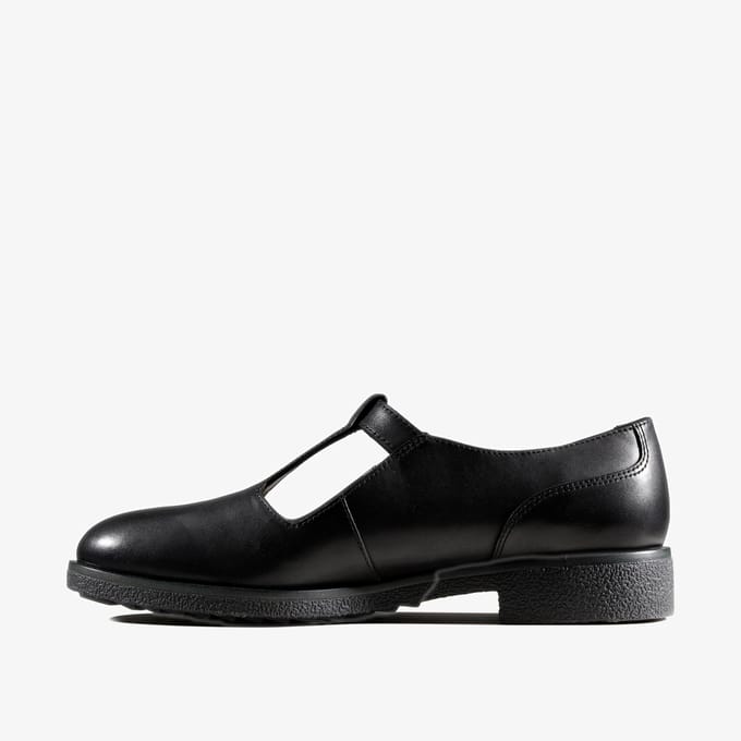 Griffin Stad Zwarte Leren Schoenen