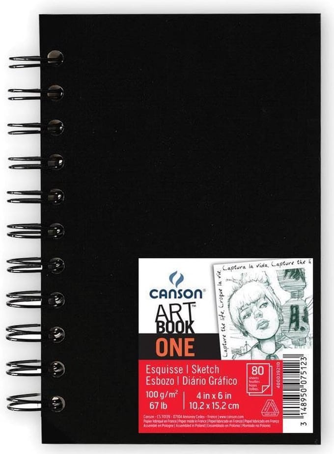 Canson One Art Book 10.2x15.2 cm 100G Spiral 80 SH Portrait
