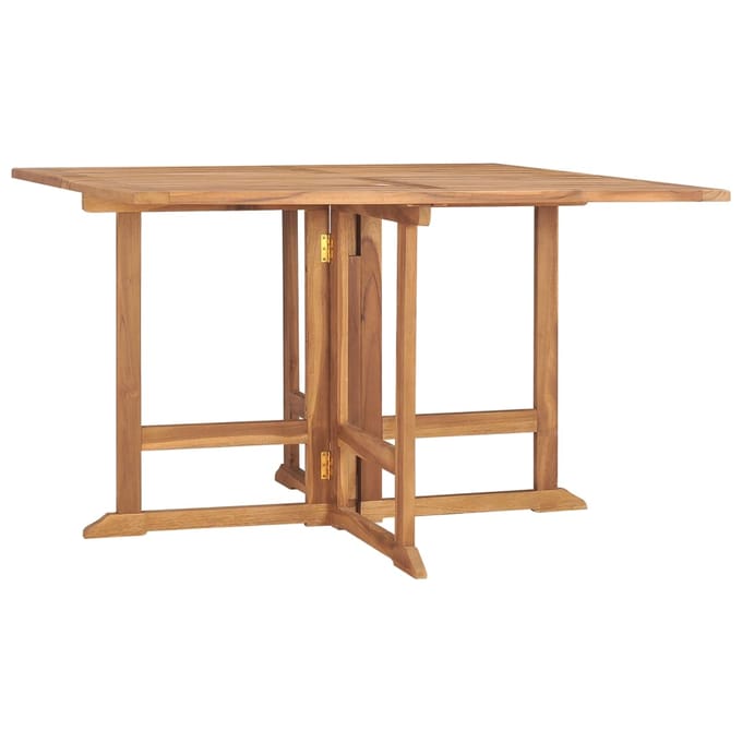 vidaXL - Tuintafel - inklapbaar - 110x110x75 - cm - massief - teakhout