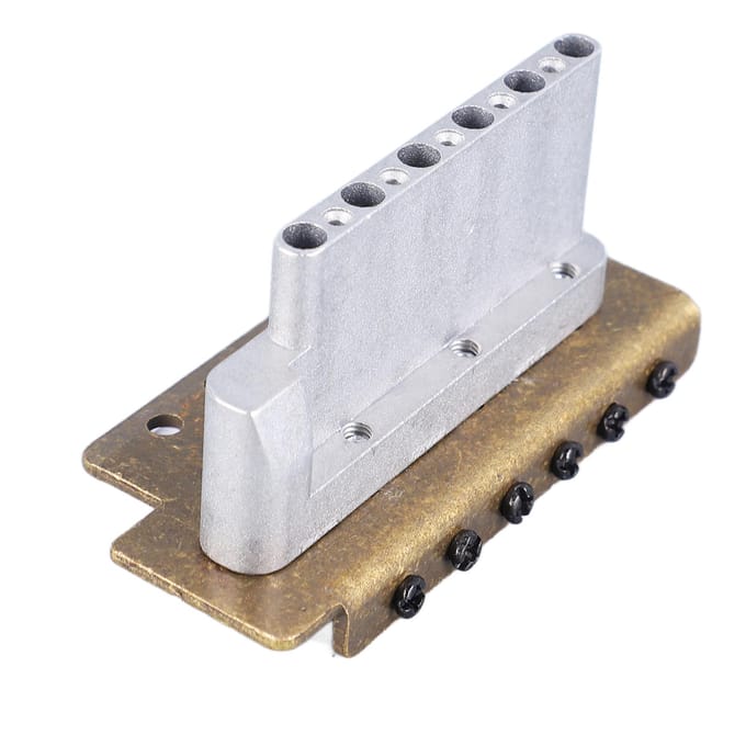 Chevalet de Guitare Guitare Électrique Chevalet Cordier Simple Swing Pièce de Rechange Système de Trémolo Set white