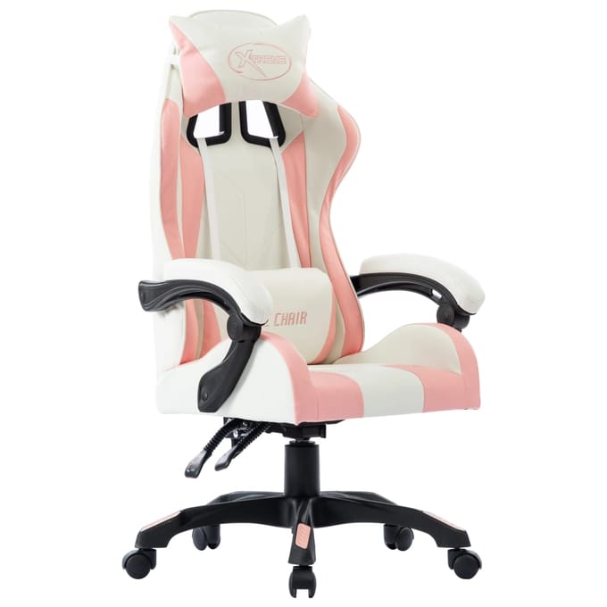 vidaXL - Racestoel - kunstleer - roze