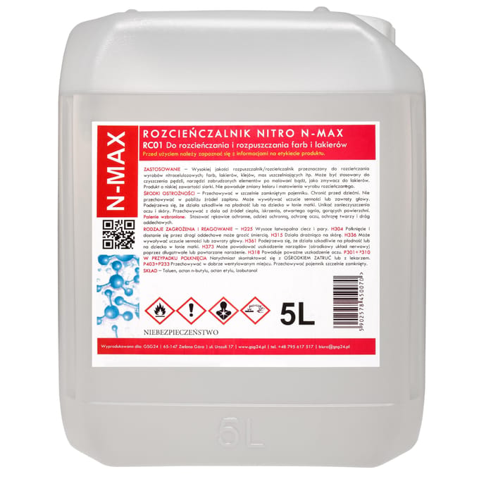 GSG24 N-MAX Serie - Oplosmiddel - 5L - Tolueen- en Acetaatbasis