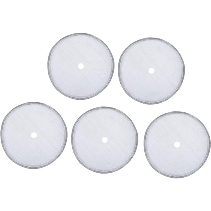 5 stuks roestvrijstalen koffiefilter voor 600 ml French Press koffiepot gaasfilter accessoire white