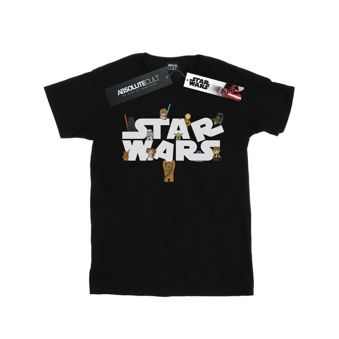 Star Wars Heren Kiddie Logo T-Shirt (Zwart)