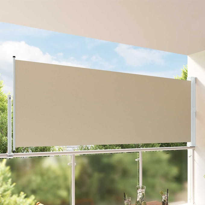 vidaXL - Zijkant - luifel - 140 - x - 300 - cm - 100% - polyester, - ijzer, - staal