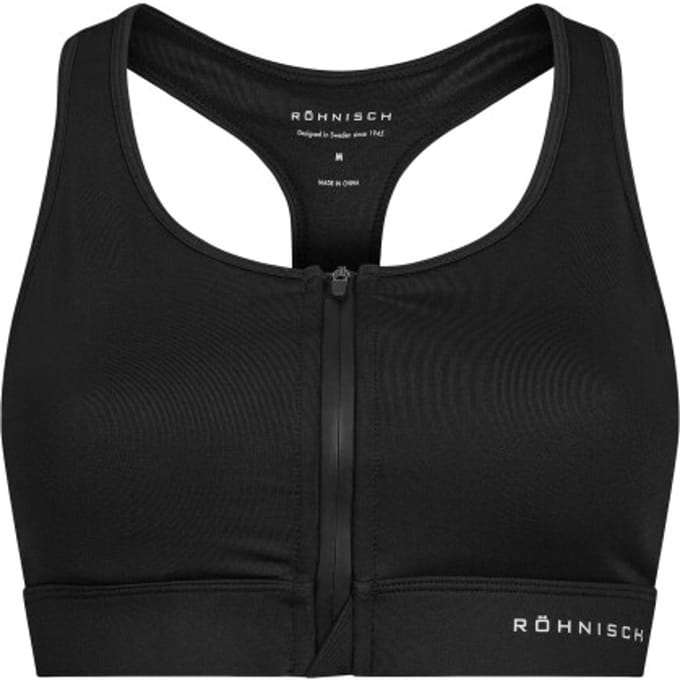 RÖHNISCH - Essential Zip Sportsbra - Sport bh dames - Zwart