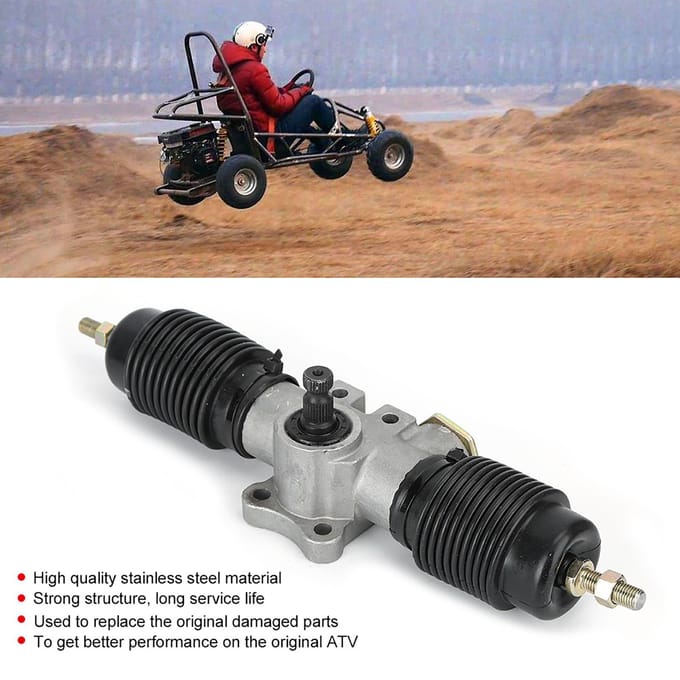 360mm Roestvrij Staal Stuurbekrachtiging Tandwielas Geschikt voor DIY China ATV UTV Fiets Onderdelen Accessoire gray