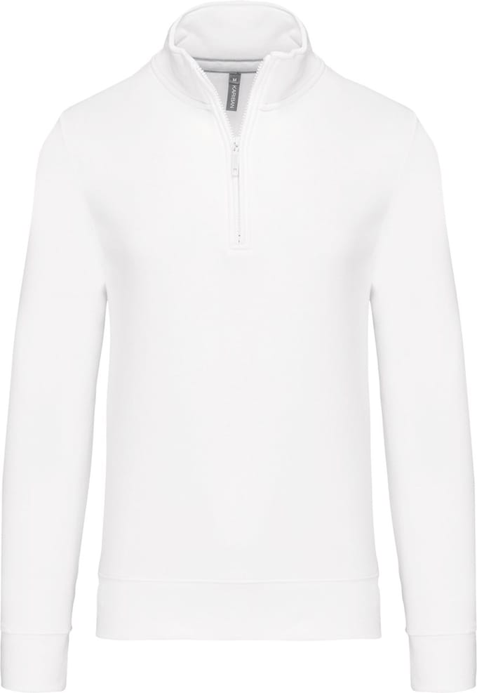 Kariban Sweater met ritshals K487 - White - S