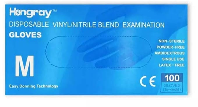 Melkerhandschoenen Nitrile blauw M