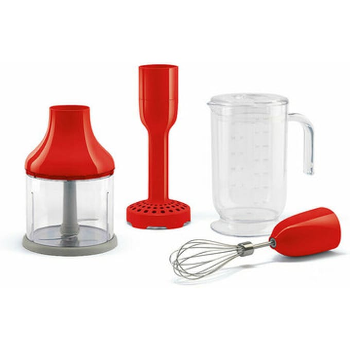 SMEG 4 accessories set, Red version, Beaker, Chopper, Whisk, Masher Accessoires, 4 accessories set, Red version, Beaker, Chopper, Whisk, Masher, Hand Blenders