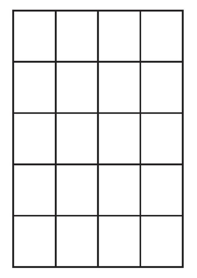 A4 etiketten 45,2 x 54,8 mm wit (100 vel)