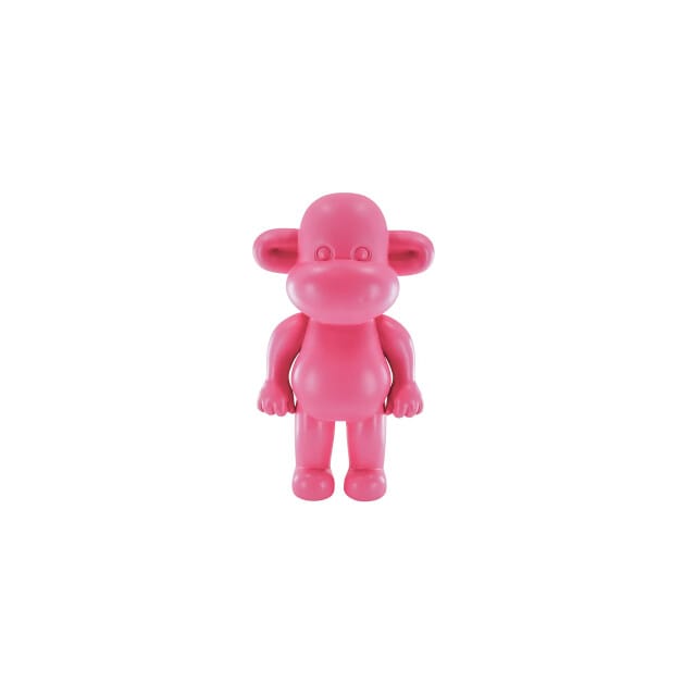 House Vitamin Ornament monkey figurine 'the legend'- polyresin pink 11x7x19cm
