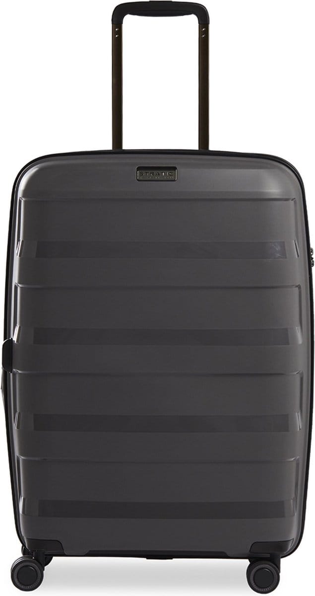 Stratic Straw+ - koffer medium - 66x45x28 cm - 3,7 kg - 65-74 L - spinner - grijs